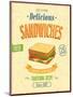 Vintage Sandwiches Poster-avean-Mounted Art Print