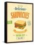 Vintage Sandwiches Poster-avean-Framed Stretched Canvas