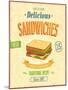 Vintage Sandwiches Poster-avean-Mounted Art Print