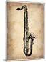 Vintage Saxophone-NaxArt-Mounted Art Print