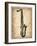 Vintage Saxophone-NaxArt-Framed Art Print