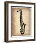 Vintage Saxophone-NaxArt-Framed Art Print