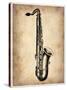 Vintage Saxophone-NaxArt-Stretched Canvas