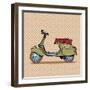 Vintage Scooter Retro Transport-Valeriy Kachaev-Framed Art Print