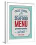 Vintage Seafood Poster-avean-Framed Art Print