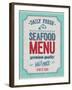 Vintage Seafood Poster-avean-Framed Art Print