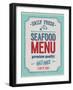 Vintage Seafood Poster-avean-Framed Art Print