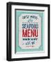 Vintage Seafood Poster-avean-Framed Art Print