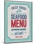 Vintage Seafood Poster-avean-Mounted Art Print