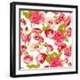 Vintage Seamless Roses Background-Varvara Kurakina-Framed Art Print