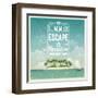 Vintage Seaside View Poster-avean-Framed Art Print