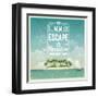 Vintage Seaside View Poster-avean-Framed Art Print