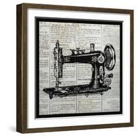 Vintage Sewing Machine-Piper Ballantyne-Framed Art Print