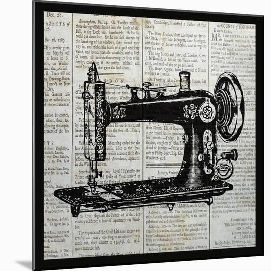 Vintage Sewing Machine-Piper Ballantyne-Mounted Art Print