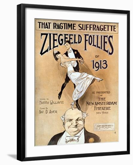 Vintage Sheet Music, 1913-null-Framed Art Print