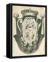 Vintage Shield - Old Illustration by Unknown Artist from Wiadomosc O Kleynocie Szlacheckim, Author-Elzbieta Sekowska-Framed Stretched Canvas