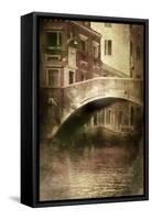 Vintage Shot of Venetian Canal, Venice, Italy-null-Framed Stretched Canvas