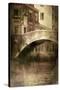 Vintage Shot of Venetian Canal, Venice, Italy-null-Stretched Canvas