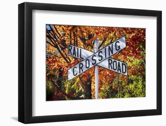 Vintage Sign In A Bright Autumn Day-George Oze-Framed Photographic Print