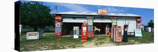 Vintage Signs on Garage, Texas, USA-null-Stretched Canvas