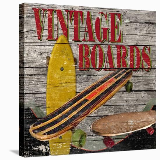 Vintage Skate Boards-Karen J^ Williams-Stretched Canvas