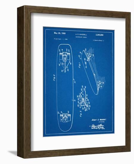 Vintage Skateboard Patent-null-Framed Art Print