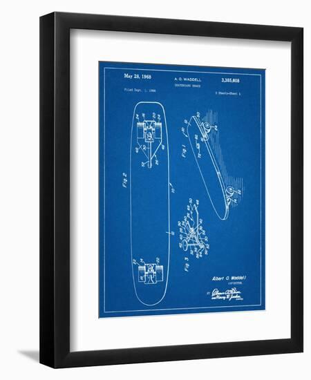 Vintage Skateboard Patent-null-Framed Art Print