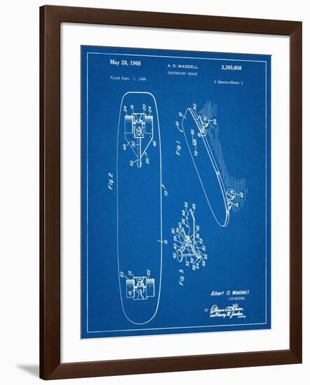 Vintage Skateboard Patent-null-Framed Art Print