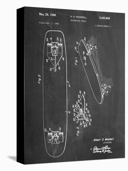 Vintage Skateboard Patent-null-Stretched Canvas