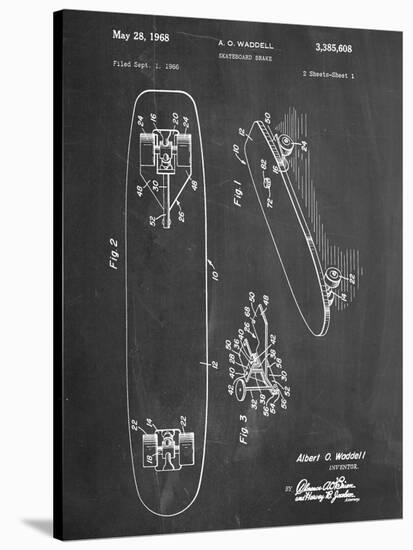 Vintage Skateboard Patent-null-Stretched Canvas