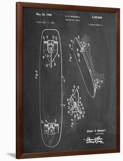 Vintage Skateboard Patent-null-Framed Art Print