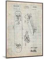 Vintage Skateboard Patent-Cole Borders-Mounted Art Print