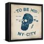 Vintage Skull Hipster-foxysgraphic-Framed Stretched Canvas