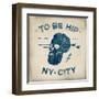 Vintage Skull Hipster-foxysgraphic-Framed Art Print