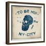 Vintage Skull Hipster-foxysgraphic-Framed Art Print