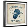 Vintage Skull Hipster-foxysgraphic-Framed Art Print