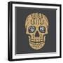 Vintage Skull Label, Emblem and Logo. Vector Illustration-AkimD-Framed Art Print