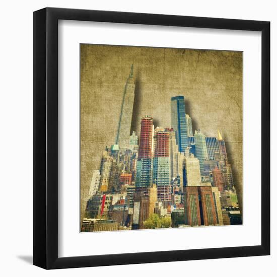 Vintage Skyline-R^ Bagozzi-Framed Art Print