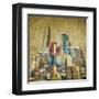 Vintage Skyline-R^ Bagozzi-Framed Art Print