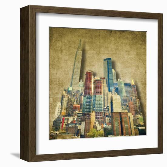 Vintage Skyline-R^ Bagozzi-Framed Art Print