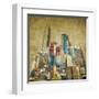 Vintage Skyline-R^ Bagozzi-Framed Art Print