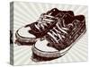 Vintage Sneakers Hand Drawn-tsaplia-Stretched Canvas