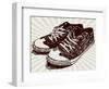 Vintage Sneakers Hand Drawn-tsaplia-Framed Art Print