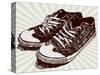 Vintage Sneakers Hand Drawn-tsaplia-Stretched Canvas