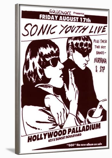 Vintage Sonic Youth NIRVANA STP Poster PICTURE-null-Framed Poster