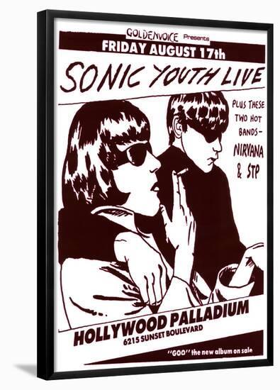 Vintage Sonic Youth NIRVANA STP Poster PICTURE-null-Framed Poster