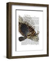 Vintage Spiky Fish-Fab Funky-Framed Art Print