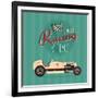 Vintage Sport Racing Cars-vector pro-Framed Premium Giclee Print