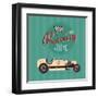 Vintage Sport Racing Cars-vector pro-Framed Art Print