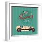 Vintage Sport Racing Cars-vector pro-Framed Art Print